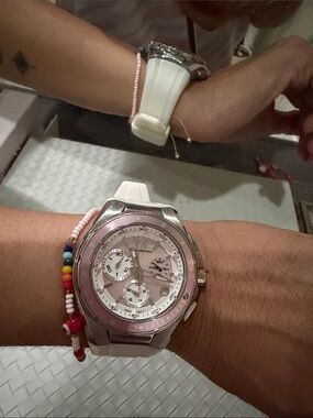 Technomarine Women's White and Pink Chronograph Watch